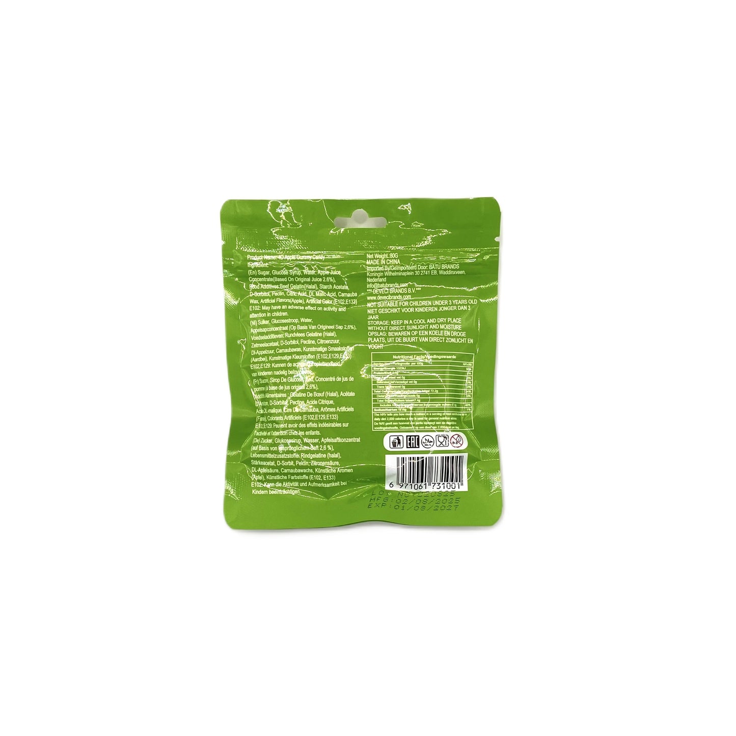 Toppie 4D Apple Gummy Candy – Apfel Fruchtgummi 80g