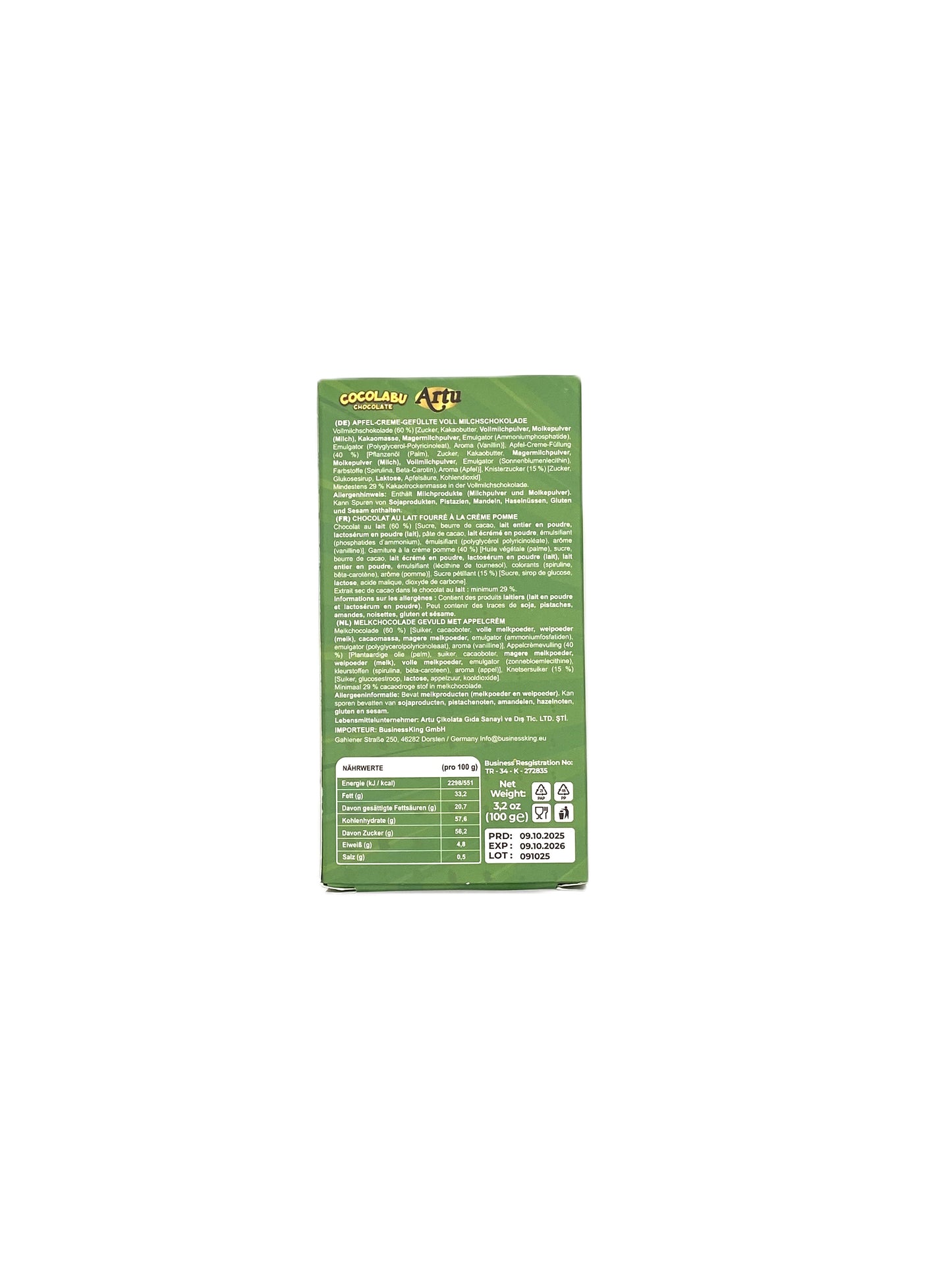 Cocolabu Chocolate Apple 100g - Apfelgeschmack & Knistereffekt