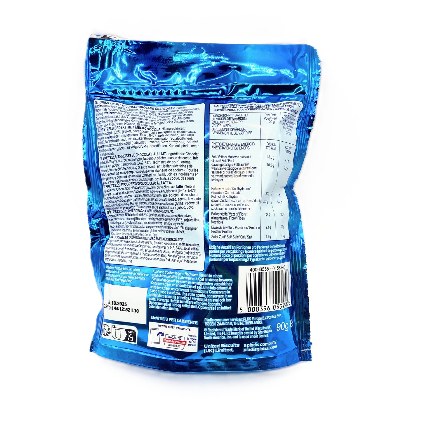 Flipz Milk Chocolate Pretzels 90g