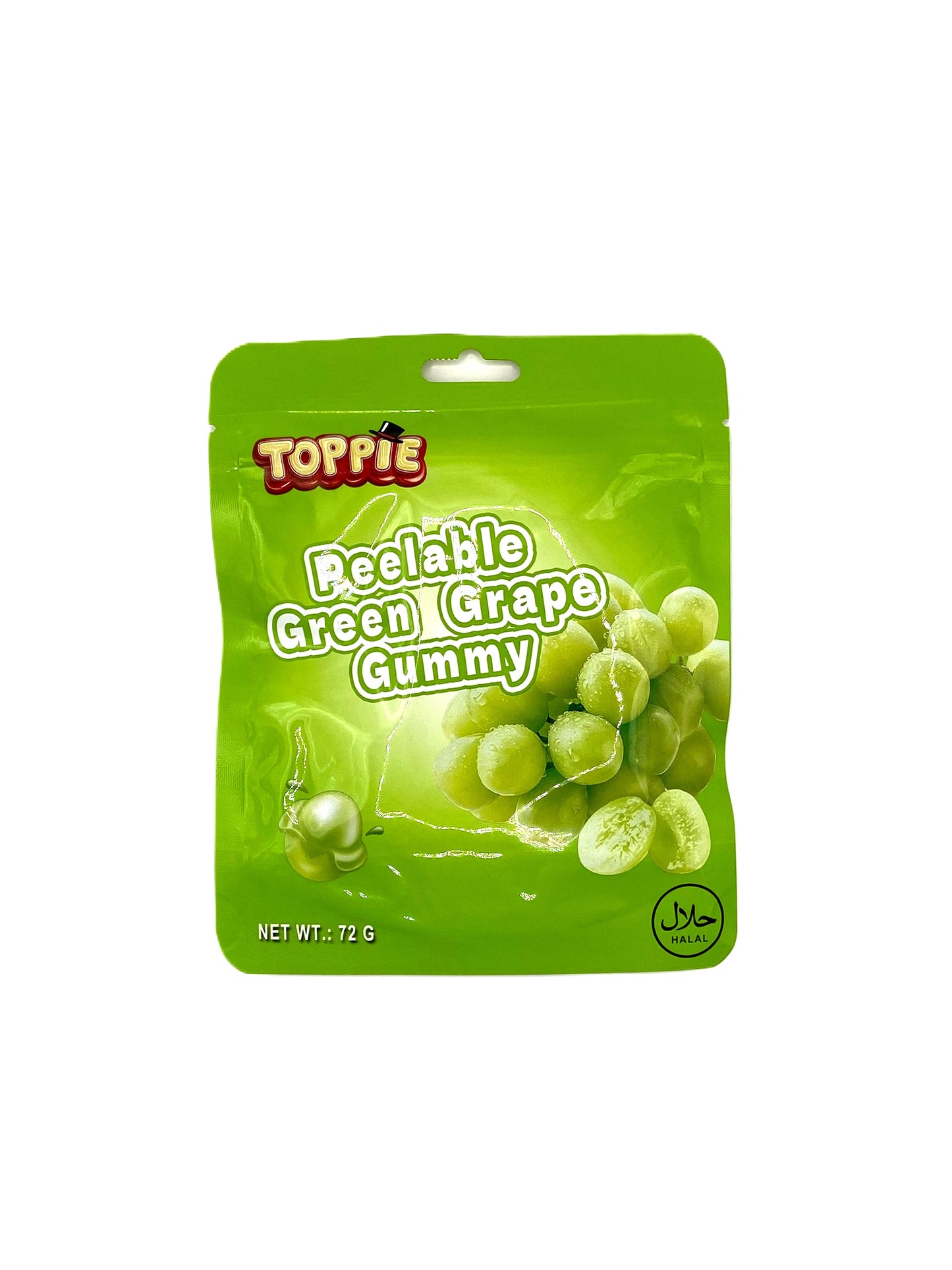 Toppie Peelable Green Grape Gummy 72g - Grüner Trauben-Geschmack