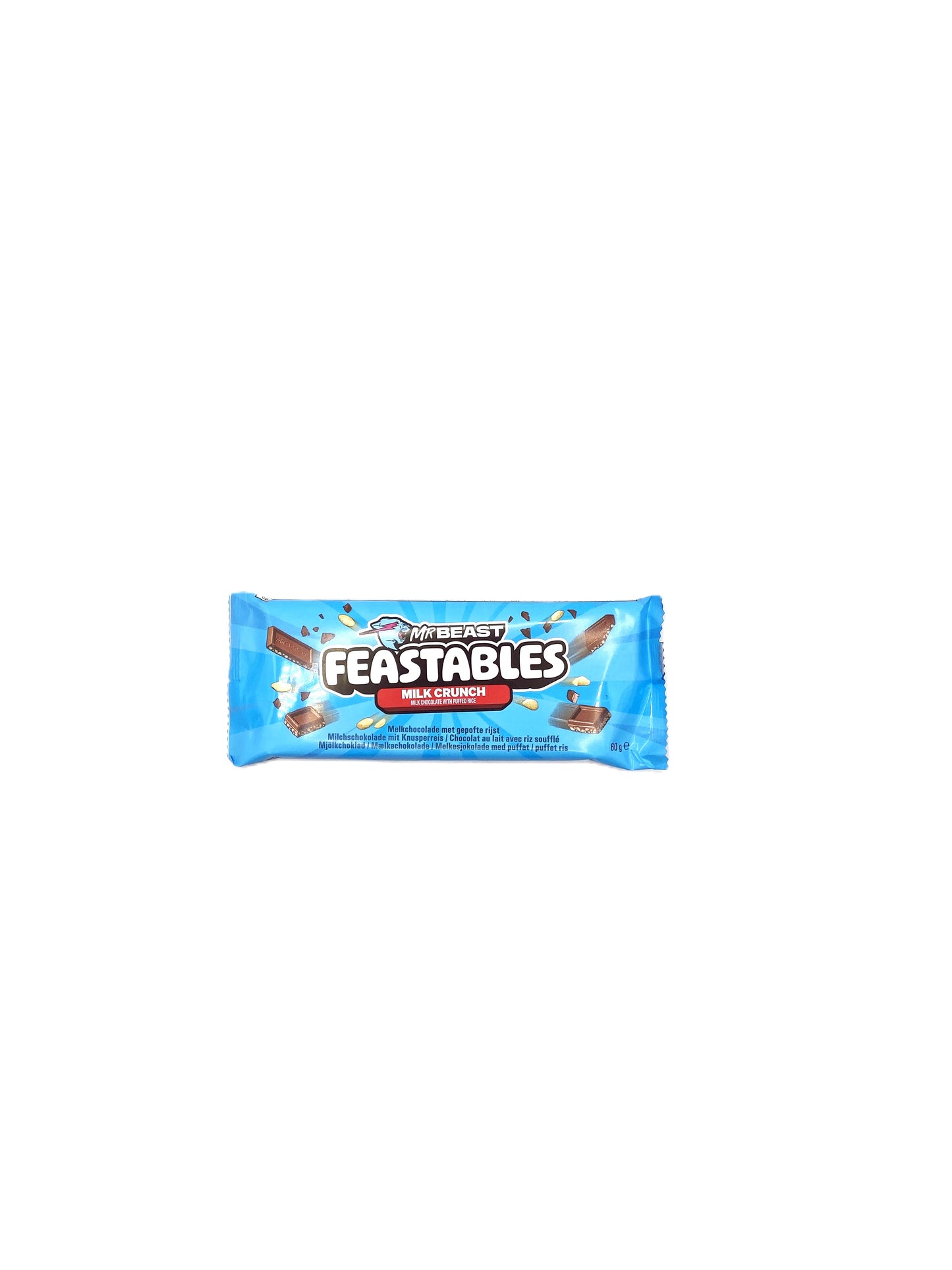 MrBeast Feastables Milk Crunch - Milchschokolade mit Knusperreis 60g